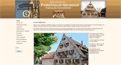 Desktop Screenshot of forsthaus-neunhof.de