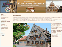 Tablet Screenshot of forsthaus-neunhof.de